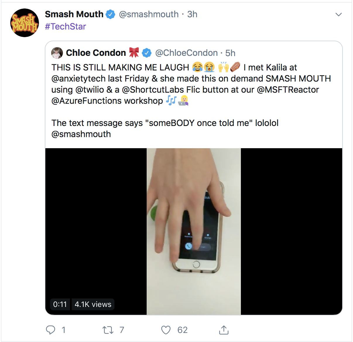 Smash Mouth Tweet